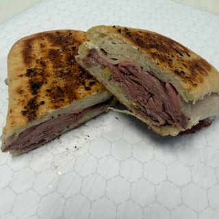 Roasted Beef and Garlic Pesto Panini 