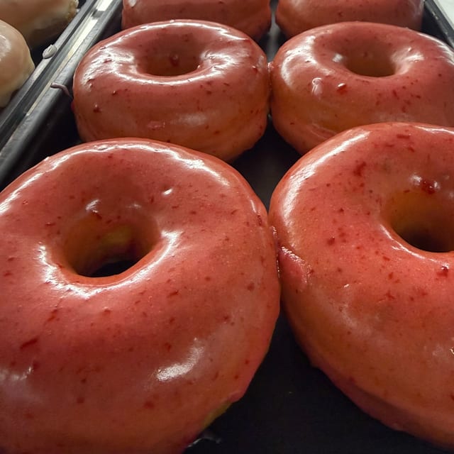 Strawberry glaze Donut.