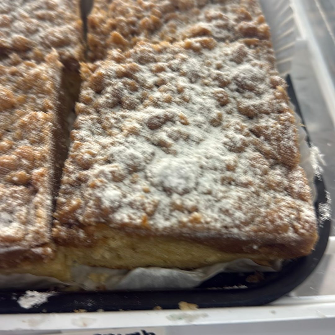 Coffee Crumb Cake Slice.