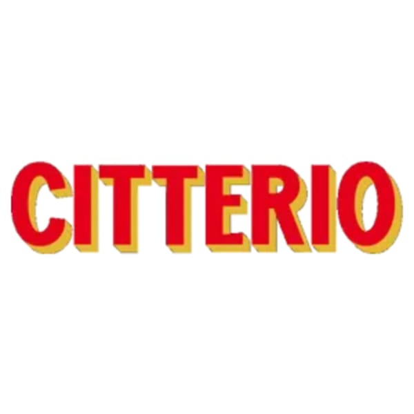 The word "CITTERIO" in bold red letters with a yellow shadow on a white background.