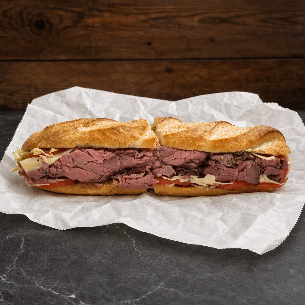 Roast Beef & Cheese Sub.