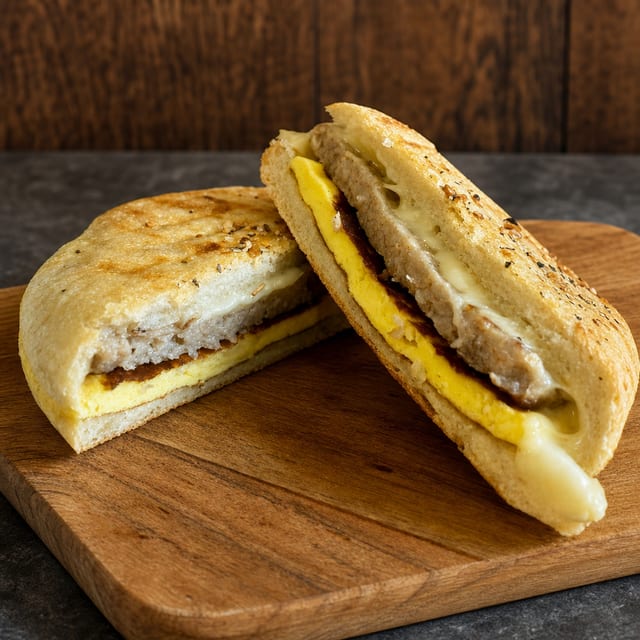 Rocco's Breakfast Sandwich.