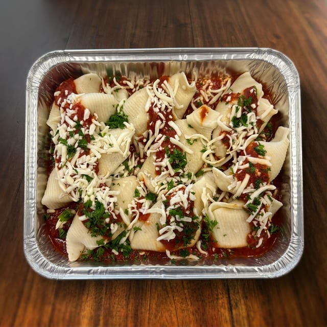 Family Size Stuffed Shells with Marinara Sauce..